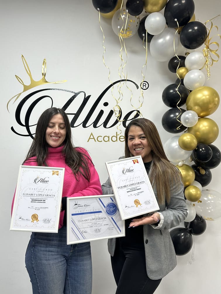 Certificado de curso de depilación con hilo en Alive Academy con Tatiana Álvarez