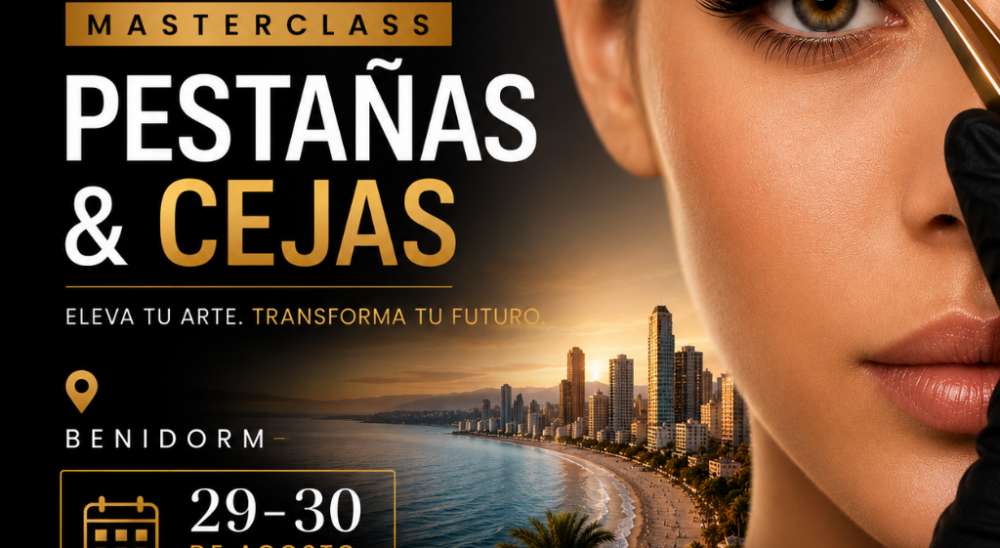 Masterclass de cejas y pestañas en benidorm 29 y 30 de Agosto 2026
